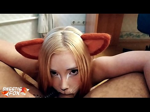 ❤️ Kitsune তার মুখের মধ্যে শিশ্ন এবং কাম গিলে ️❌  যৌনতা  ☑